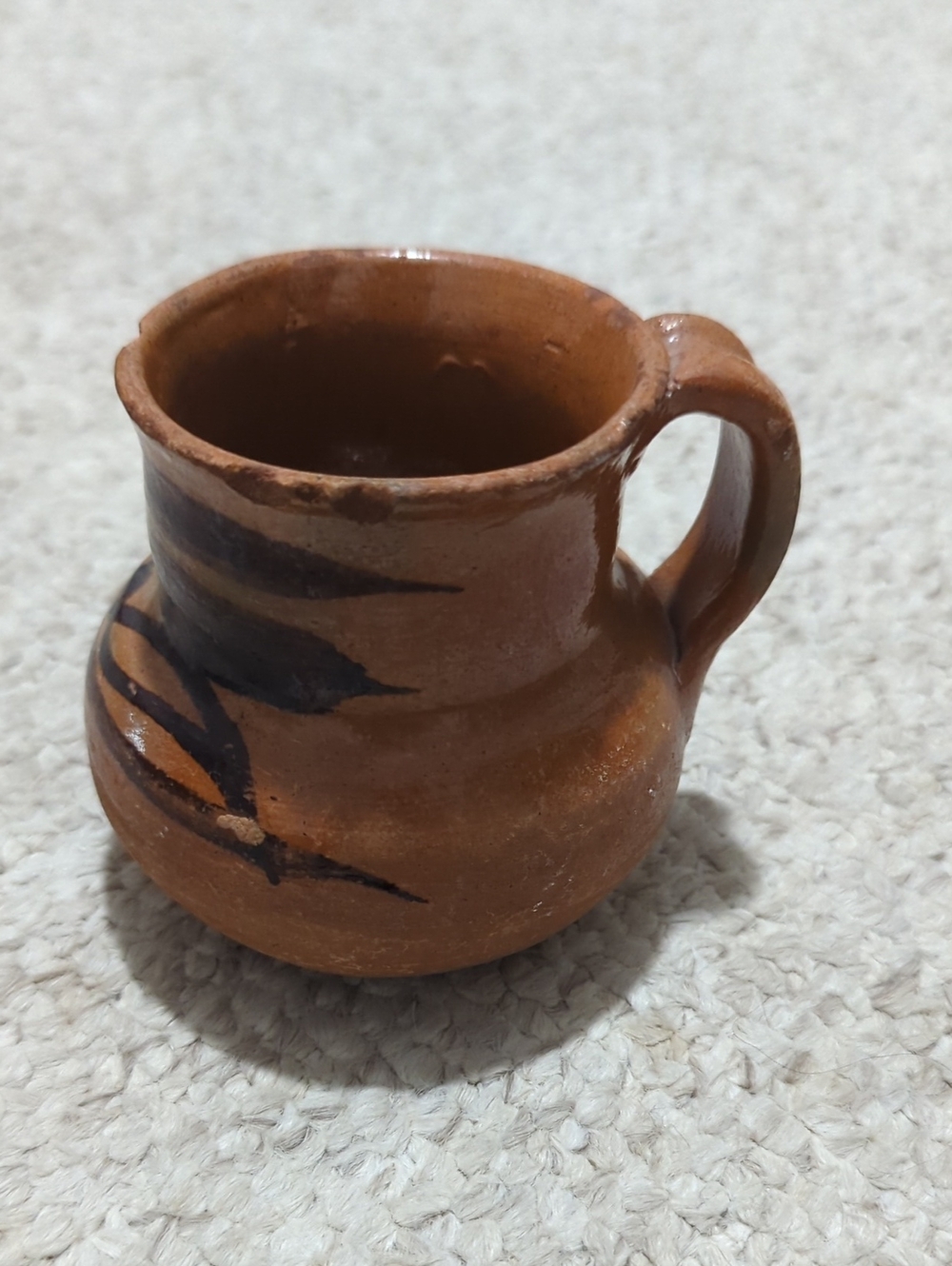 Handcrafted Brown Ceramic Pitcher Vase - Rustic Home Art